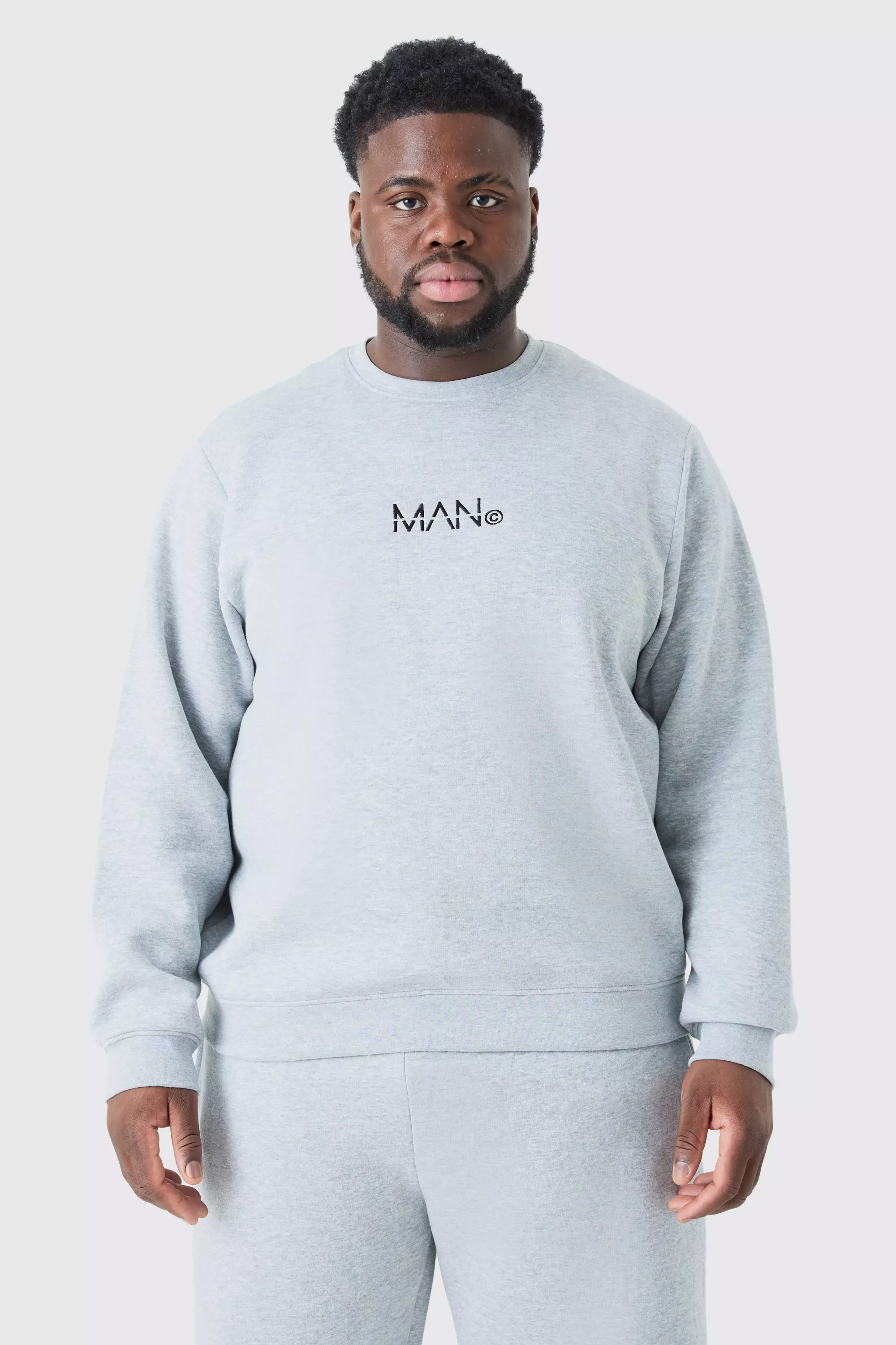 Grey best sale hoodie boohooman